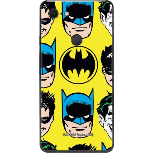 DC Comics Batman Vintage Character Pattern - Joker and Robin Google Pixel 3 XL Skin
